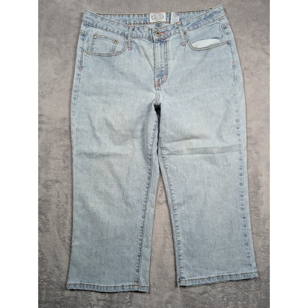 Carolina Blues Capri Jeans Womens Size 12 High Rise Straight Leg Vintage Mom